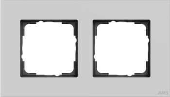 Gira Abdeckrahmen 2-fach Esprit Aluminium lackiert Grau matt (212405)