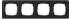 Gira Abdeckrahmen 4-fach E1 Schwarz matt (214153)
