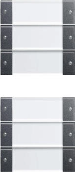 Gira Wippenset 6-fach Beschriftungsfeld System 55 Klar/Anthrazit (213628)