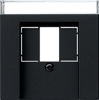 Gira Abdeckung Beschriftungsfeld TAE USB System 55 Schwarz matt (876005)