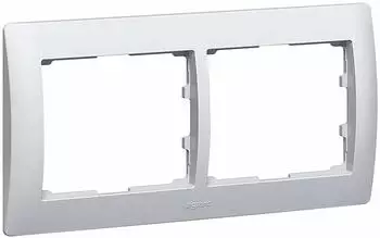 Legrand Galea Rahmen 2-fach waagerecht soft aluminium (771302)