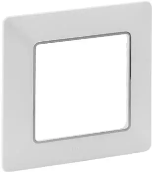 Legrand Valena Life 1-fach Rahmen ultraweiß/chrom (754031)
