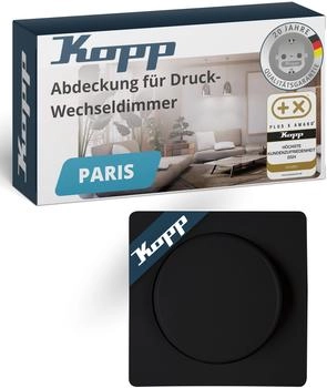 Kopp Abdeckung f&uuml;r Druck-Wechseldimmer Paris schwarz matt (333750188)
