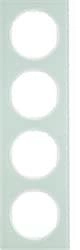 Berker Rahmen 4-fach R.3 Glas polarwei&szlig; (10142209)