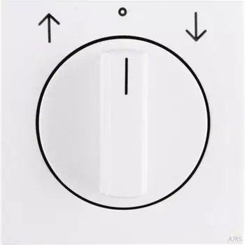 Berker Zentralstück mit Drehknopf für Jalousie-Drehschalter S.1/B.x polarweiß glänzend (1080898900)