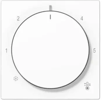 Jung Abdeckung für Thermostat/Raumtemperaturregler, Thermoplast, Serie AS/A, alpinweiß (A1749BFWW)