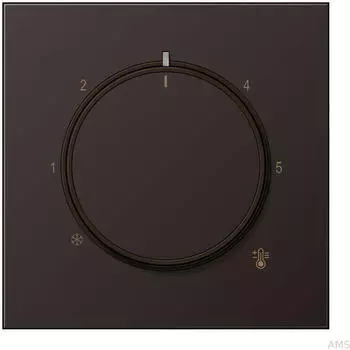 Jung Abdeckung f&uuml;r Raumtemperaturregler-Eins&auml;tze, Aluminium lackiert, Serie LS, Dark (AL1749D)