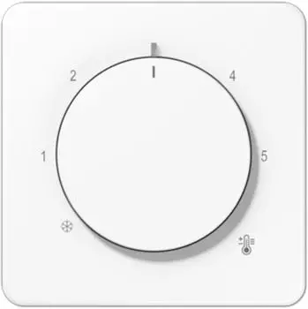 Jung Abdeckung für Thermostat, Thermoplast, Serie CD, alpinweiß (CD1749BFWW)