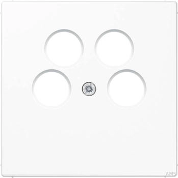 Jung Abdeckung f&uuml;r 4-Loch SAT-TV-Steckdose Serie LS graphitschwarz matt (LS990-4SAT2SWM)