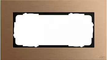 Gira Abdeckrahmen 2-fach ohne Mittelsteg Esprit Bronze (100238)