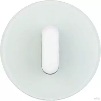 Berker Abdeckplatte mit Knebel Serie R.Classic Glas polarwei&szlig; (1001208300)