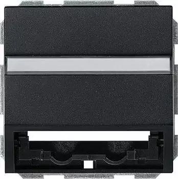 Gira 0870005 Datenhaube mit Tragring und Beschriftungsfeld für Einschübe Kommunikationstechnik System 55 schwarz matt