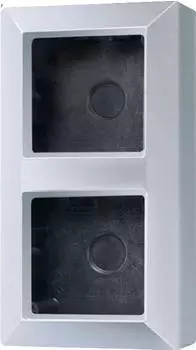 Jung Aufputz-Kappe 2-fach (aluminium)