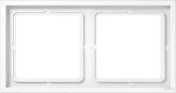 Jung LS Zero Rahmen 2 Elements 81 x 152 Serie termoplastico Alpine Weiß