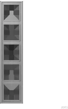Jung Rahmen 5-fach Les Couleurs&reg; Le Corbusier Gris Moyen, Duroplast lackiert (LC985204)