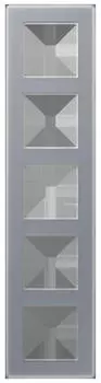Jung A VIVA Abdeckrahmen Glas 5-fach kristallgrau (AV585GLMKG)