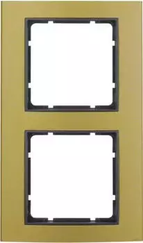 Berker B.3 Abdeckrahmen 2-fach Aluminium gold/anthrazit (10123016)