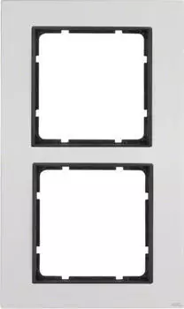 Berker Abdeckrahmen B.7 2-fach Aluminium/Anthrazit matt (10126904)