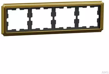 Merten D-Antik Metallrahmen 4-fach 24k Gold (MEG4040-4741)