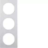 Berker 10132274, Berker 10132274 Rahmen 3fach R.3 Alu/polarwei&szlig;