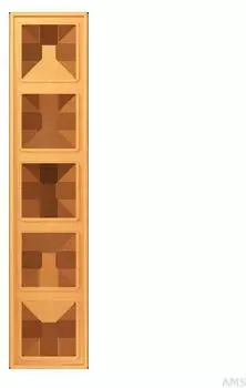 Jung LC985254 Rahmen 5-fach Duroplast lackiert, Ocre Jaune Clair (LC985254)