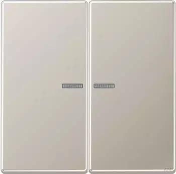 Jung Wippe f&uuml;r Serientaster mit Lichtleiter 2-fach, Serie LS, Edelstahl (ES102KO5)