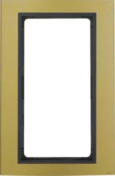 Berker B.3 Rahmen mit gro&szlig;em Ausschnitt Alu, gold/anthrazit (13093016)