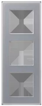 Jung A VIVA Abdeckrahmen Glas 3-fach kristallgrau (AV583GLMKG)