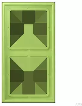 Jung Rahmen 2-fach LS 990 Duroplast lackiert Vert Clair (LC982221)