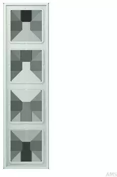 Jung Rahmen 4-fach Les Couleurs&reg; Le Corbusier C&eacute;rul&eacute;en Pale, Duroplast lackiert (LC984215)