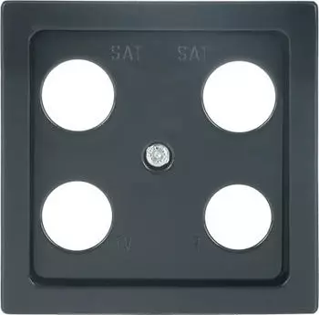 Busch-Jaeger Future Linear Antennenabdeckung TV/SAT 4-fach anthrazit (2CKA001724A4374)