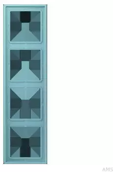 Jung LC984213 Rahmen 4-fach LS 990 Duroplast lackiert C&eacute;rul&eacute;en Moyen (LC984213)