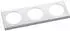 Berker Integro Pure Steckdosen-Rahmen 3-fach, KS chrom matt galvanisiert (919782528)