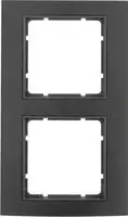 Berker Rahmen B.3 Alu, 10123005 schwarz/anthrazit 2fach