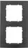 Berker Rahmen 2-fach Serie B.3 Aluminium schwarz/anthrazit (10123005)
