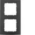 Berker Rahmen 2-fach Serie B.3 Aluminium schwarz/anthrazit (10123005)