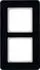 Berker Q.7 Abdeckrahmen 2-fach Glas schwarz (10126076)