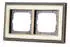 Busch-Jaeger Busch-dynasty 1722-846 Abdeckrahmen 2-fach, Echtmetall Messing antik/elfenbeinweiß (2CKA001754A4664)