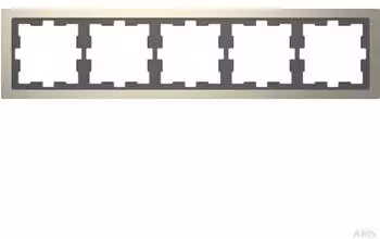 Merten D-Life Metall Abdeckrahmen 5-fach Nickelmetallic (MEG4050-6550)
