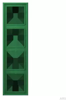 Jung Rahmen 4-fach Duroplast lackiert Vert Fonc&eacute; Les Couleurs&reg; Le Corbusier (LC984219)