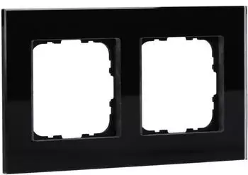 MDT Glasrahmen 2-fach f&uuml;r 55mm Programme, Schwarz (BE-GTR2S.01S)