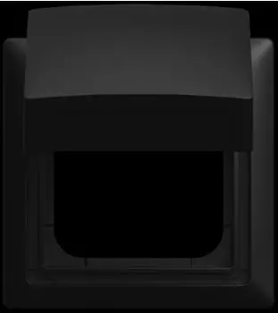 Busch-Jaeger Busch-balance SI Abdeckrahmen mit Klappdeckel 1-fach IP44 schwarz matt (2CKA001719A0226)