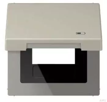 Jung Klappdeckel mit Zentralplatte Symbol Charger, Serie LS Edelstahl (ES2990KLUSB)
