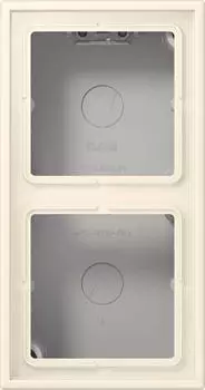Jung LC 582 A 245 Aufputz-Kappe 2fach Duroplast lackiert, blanc ivoire (LC582A245)