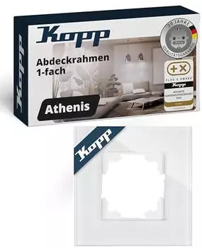 Kopp Athenis Glas-Abdeckrahmen 1-fach wei&szlig; (405302015)