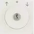 Berker Zentralstück mit Schloss für Jalousie-Schlüsselschalter S.1/B.3/B.7, weiß glänzend (1082898200)