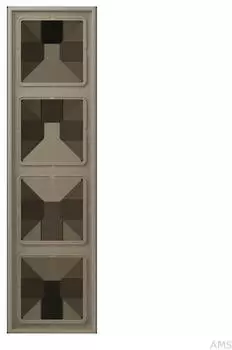 Jung LS 990 Rahmen 4-fach Duroplast lackiert Ombre Naturelle Moyenne (LC984242)
