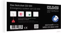 Jung Notrufset m. 4 Rahmen 1fach NRS CD 0834 WW (NRSCD0834WW)