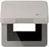Jung CD 590 KL USB PT Klappdeckel mit Zentralplatte, Symbol Charger, Aluminium eloxiert (CD590KLUSBPT)