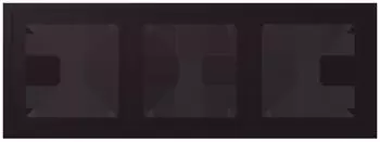 Jung LS ZERO Rahmen 3-fach, noir ivoire (LCZ983BF248)